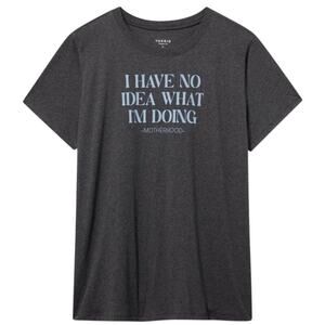 Torrid Gray Short Sleeve T-Shirt I Have No Idea What I'm Doing Plus Size 2 2X